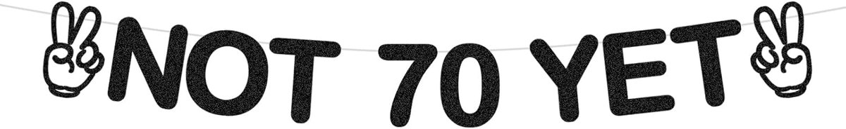 SnelShoppen - 69e Verjaardagsfeestdecoraties voor Mannen en Vrouwen - Premium Kartonnen 'Nog Geen 70' Verjaardagsbanner - Muur- en Plafonddecoratie -