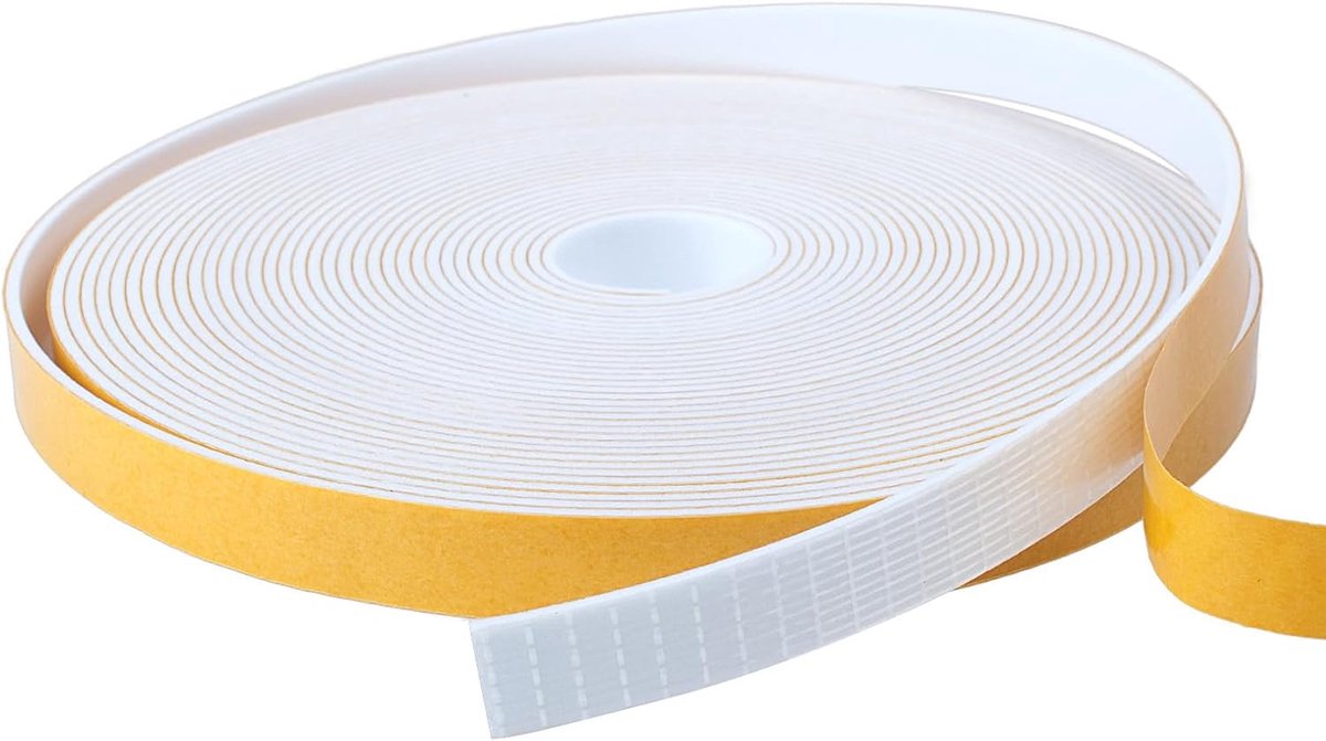 SnelShoppen - Window Draught Strip 10m - 12mm x 1.5mm Foam Tape - Weerbestendige Isolatietape - Dichtingsstrip voor Ramen en Deuren - Wit