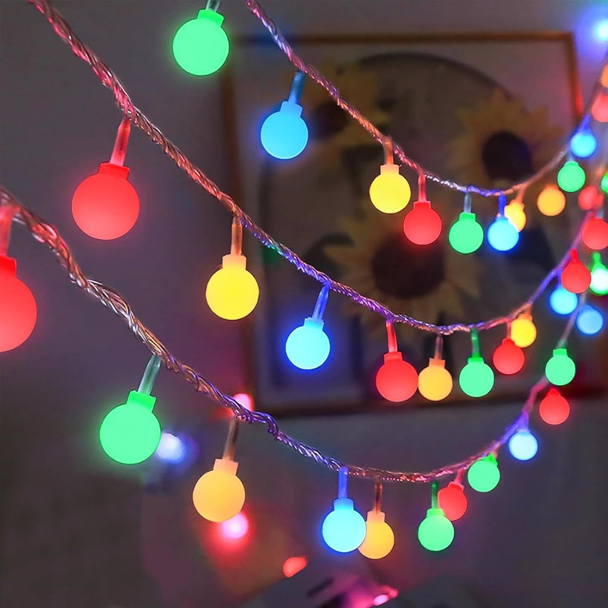 SnelShoppen - Kleurrijke Sfeerverlichting Met 20 LED Lichten - 3 m Batterij Fairy Lights voor Binnen en Buiten - Perfect voor Feesten, Kinderen, Kerst