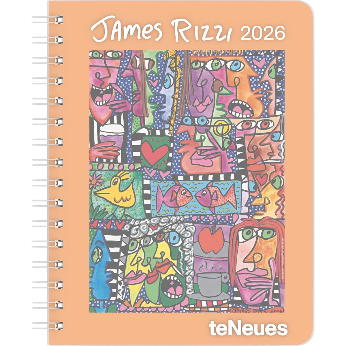 SnelShoppen - 2026 Agenda - Dagelijkse Planner - Kunst Kalender - Compact 16,5x21,6 cm - Perfect voor School, Werk en Persoonlijke Notities
