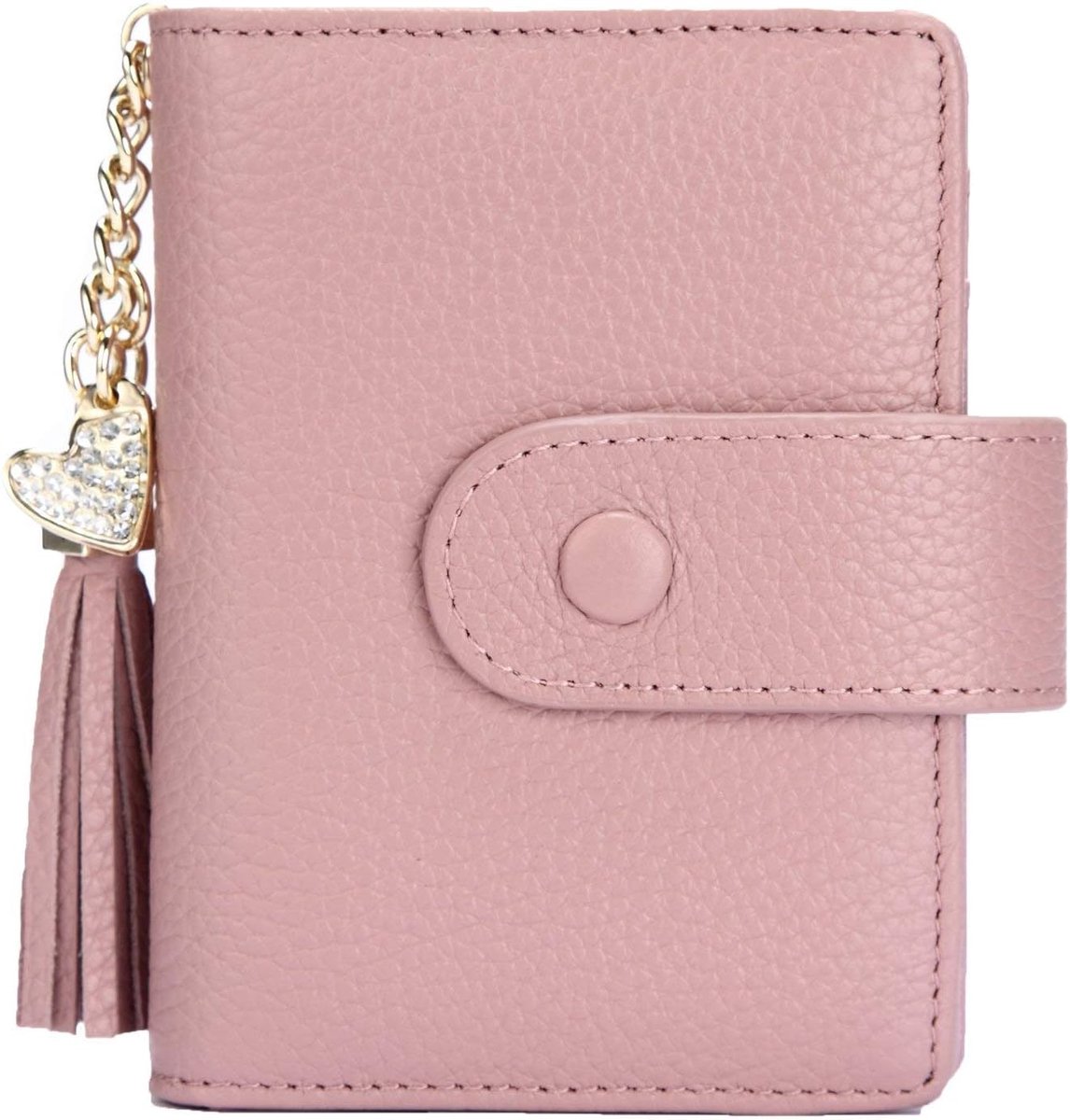 SnelShoppen - Dames Creditcardhouders - Leren Creditcard Wallets - Business Card Holder - 23 Kaarten - Roze - Casual Gebruik - 11x8x1.5 cm