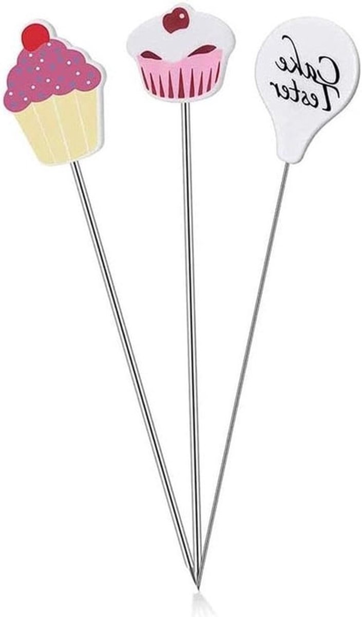 Taarttester - RVS Spiesjes voor taarten testen en bakken - Cupcake Muffin Brood - Keuken Bakkerij Gereedschap