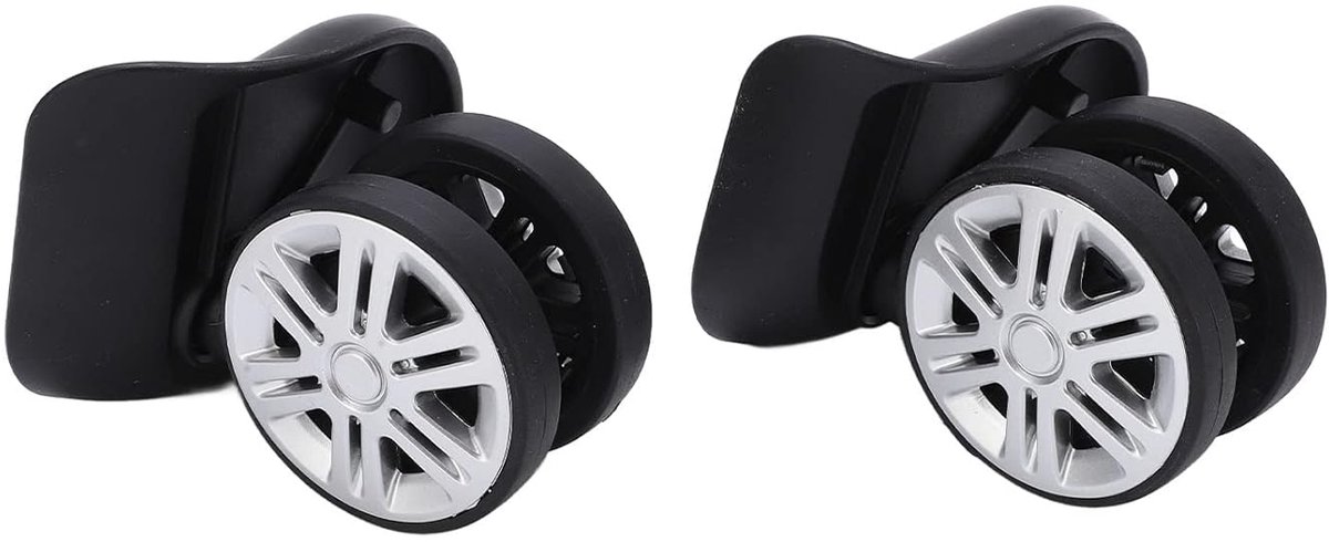SnelShoppen - Vervangende Wielen voor Koffers - Stille 1 Paar A65 Luggage Casters - Inclusief Schroeven voor Eenvoudige Installatie - Onderhoud en Rep