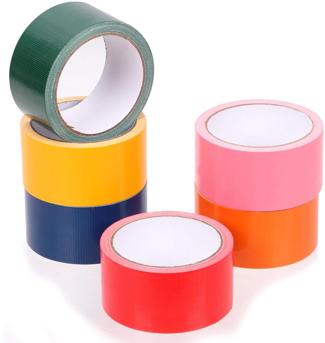SnelShoppen - Waterproof Multi-Purpose Duct Tape Assortiment - 6 Rollen 2inch x 11m - Kleurrijke Plakband voor Decoratie, Verpakking, Organisatie - He