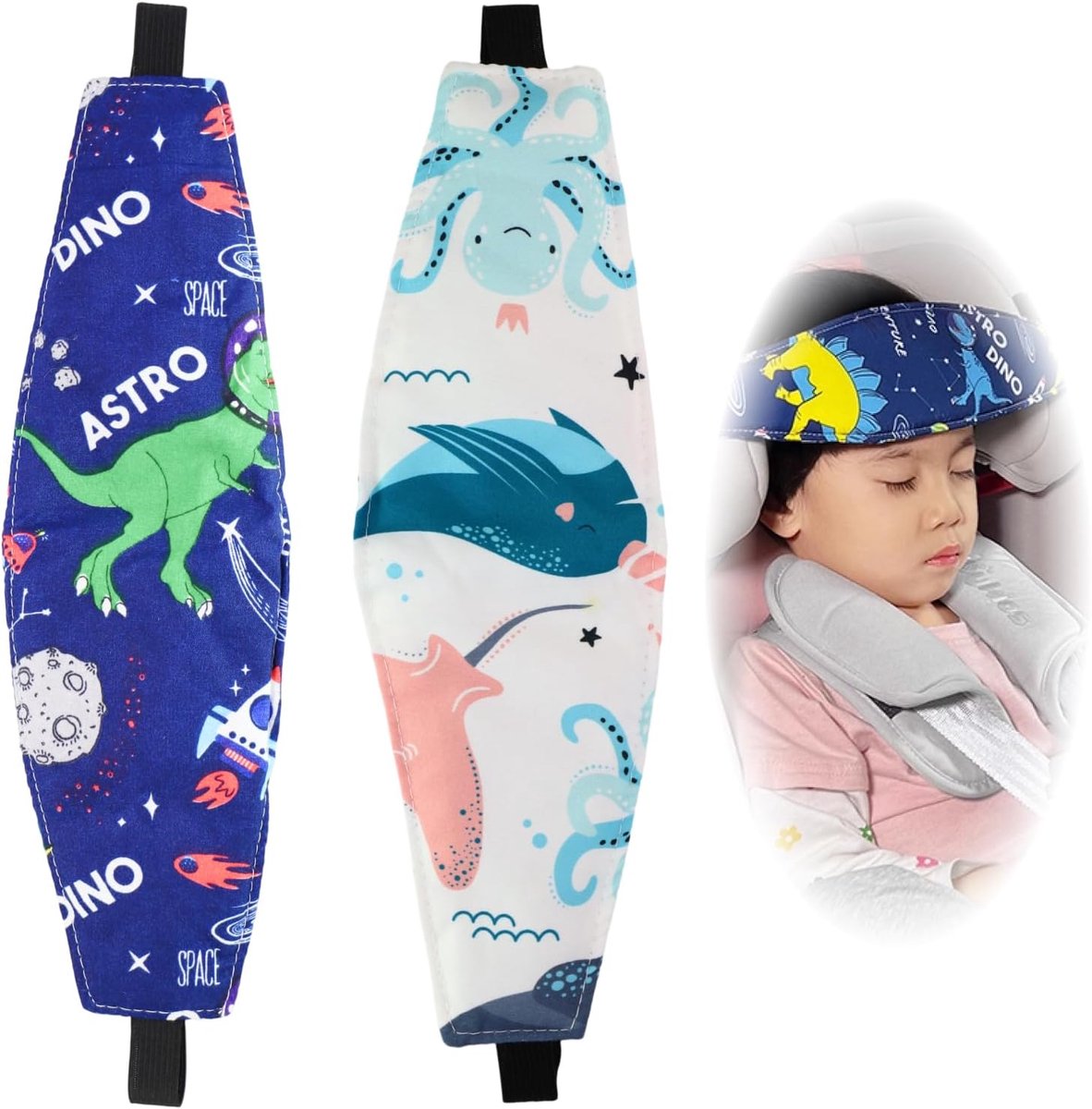 SnelShoppen - 2 x Kinder Hoofdkussens, Ademend Katoen, Hoofdkussen voor Veilig Slapen, Universeel Hoofdkussen voor Baby's en Reisbescherming