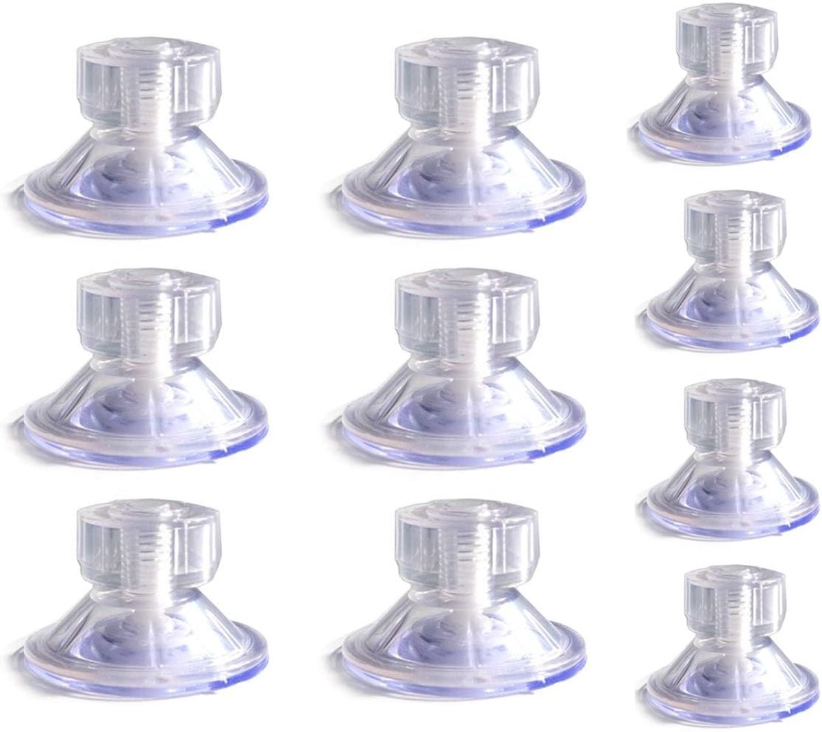 SnelShoppen - 10pcs 45mm Zware PVC Suction Cups voor Caravan, Luifel, Fixatie, Ophangorganiser, Thuis, Keuken, Badkamer met 2 Bungee Cords