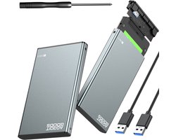 AdroitGoods 2.5” HDD Behuizing USB 3.0 SATA Externe Hard Drive Enclosure 5Gbps SSD Case 4TB Ondersteuning Aluminium Compact Design