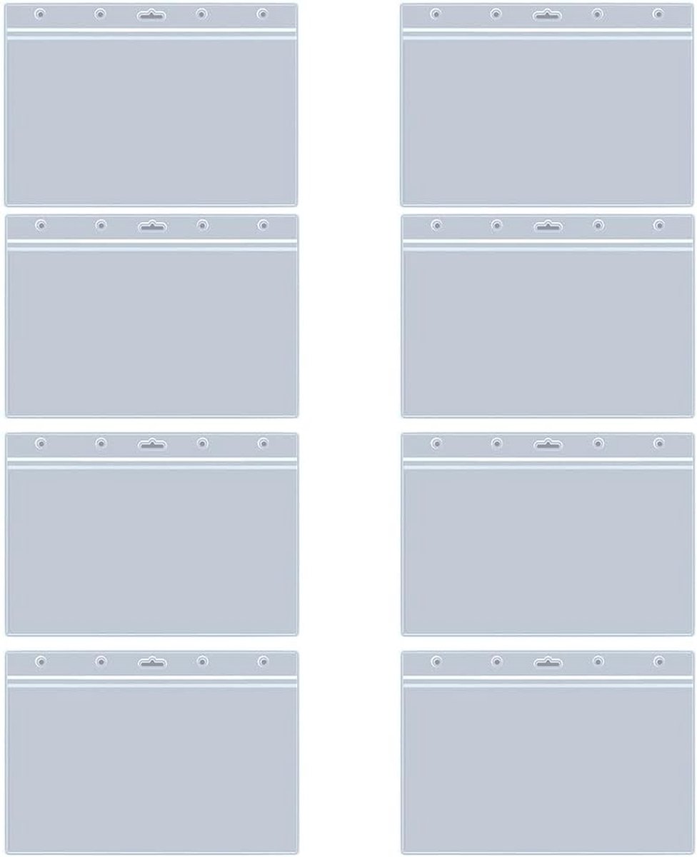 Set van 8 Stevige A5 Folders, Transparante en Waterdichte Documenthouders voor Foto's, Certificaten en Posters in Liggend Formaat