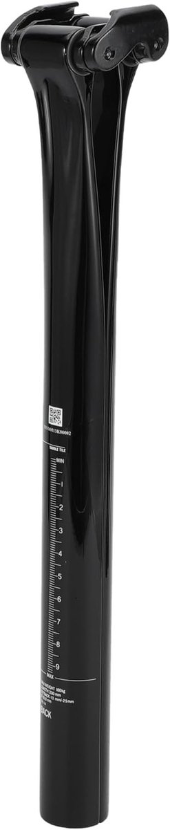 Verstelbare Fietszadelpen van Koolstofvezel 30.8x330mm met Glans Zwart Afwerking en 12mm Offset voor Optimale Fietscomfort