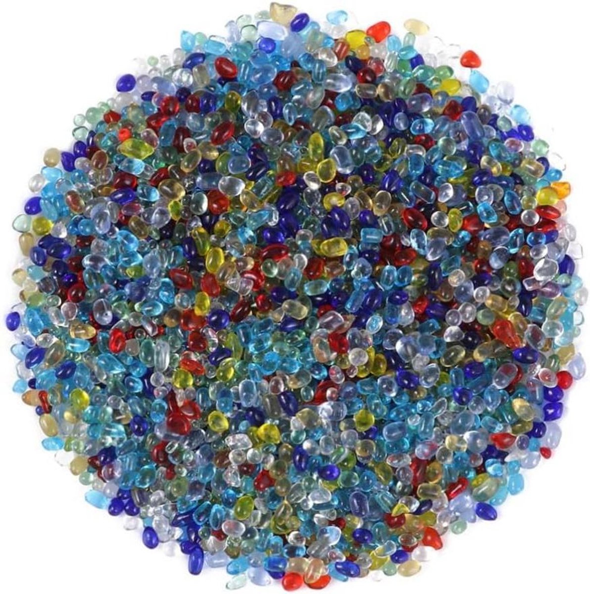 Decoratieve Stenen - Glazen Parels - Aquarium Decoratie - Natuurlijke Kleur - 200 Gram - Gekleurd