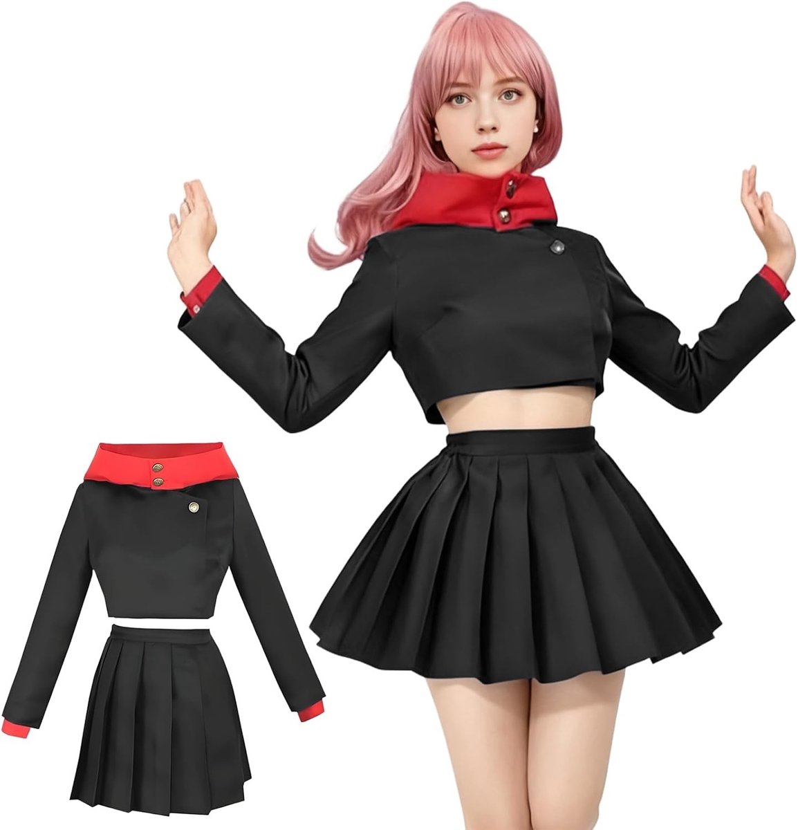 Cosplay Kostuum van Satoru Gojo en Yuji Itadori, Unisex Anime Outfit voor Halloween, Carnaval en Feestjes, Perfect voor Jujutsu Kaisen Fans
