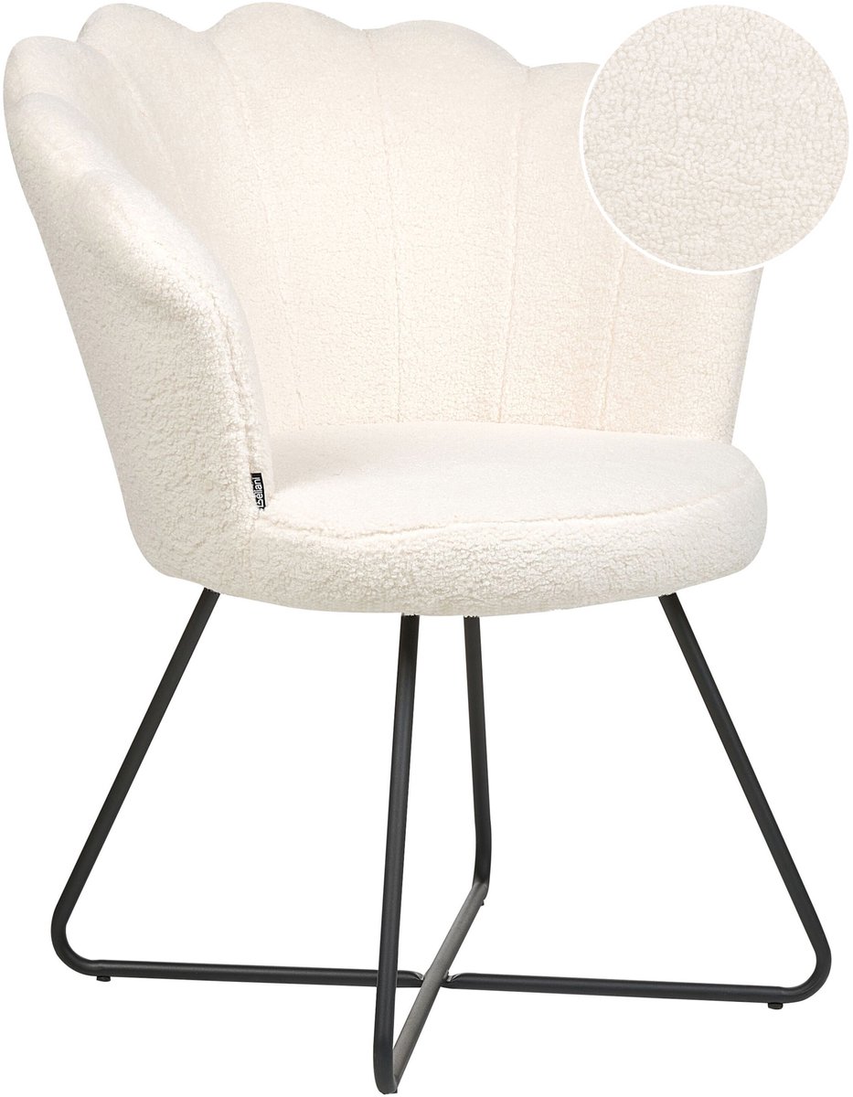 LOVELOCK - Fauteuil - Wit - Bouclé