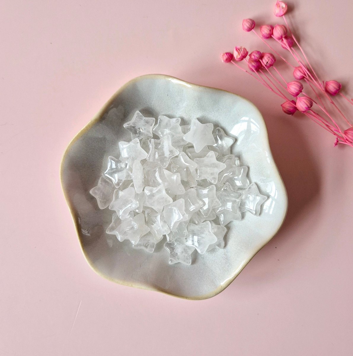Bergkristal / Clear Quartz mini ster 1.5cm (Crystal Confetti)