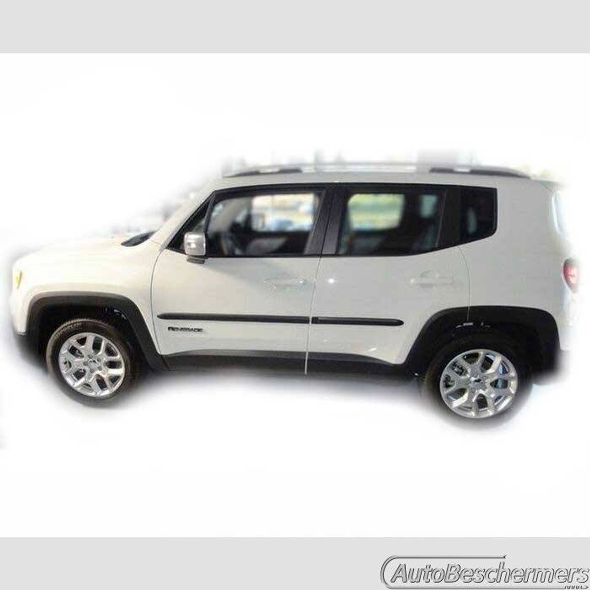 Stootlijsten set zwart voor Jeep Renegade. De stootstrips zijn zelfklevend. Set a 4 stuks (#0002)