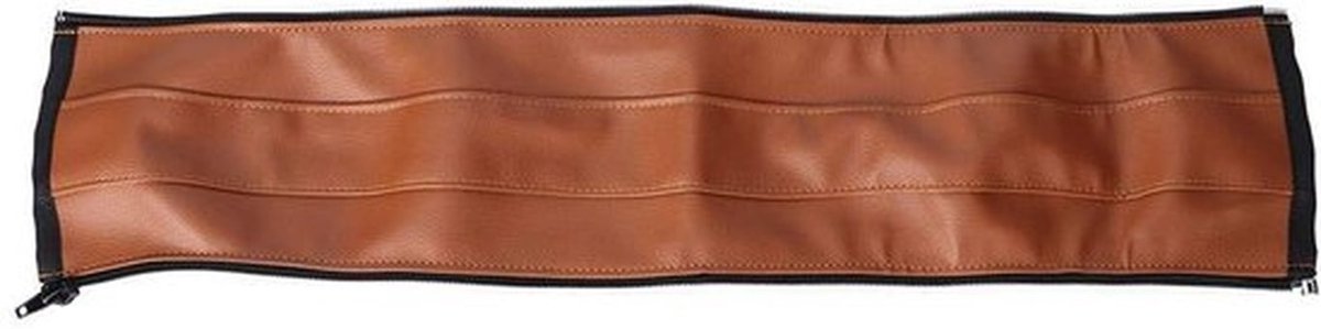 Kinderwagen Handgrepen Wasbaar - Afneembare Armleuning - PU-leer - Bruin/Zwart - Geschikt voor Diverse Modellen - Afmetingen 51,5 x 11 cm - Kinderwagenaccessoires