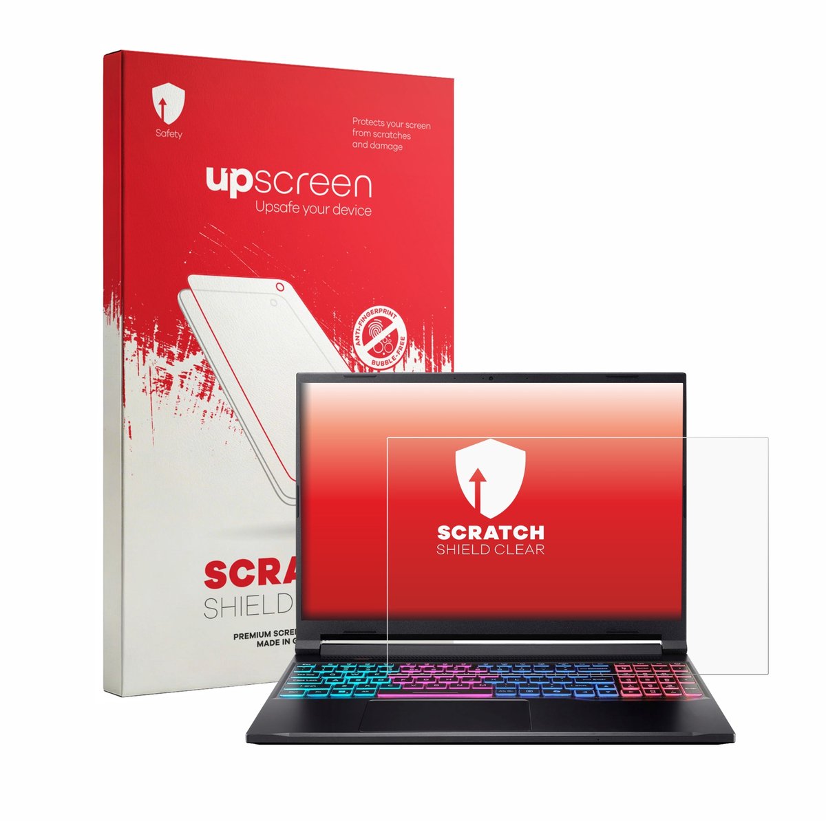 upscreen - Screenprotector voor Acer Nitro V16S - Folie Beschermfolie transparant