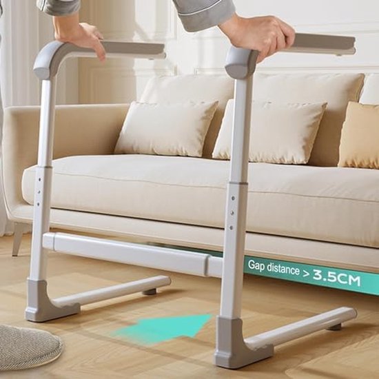 Verstelbare Stahulp - Stoellift Hulpmiddel - Veilig Opstaan - Verstelbare Breedte en Hoogte - 50-56 cm Breed - Wit — afbeelding 4