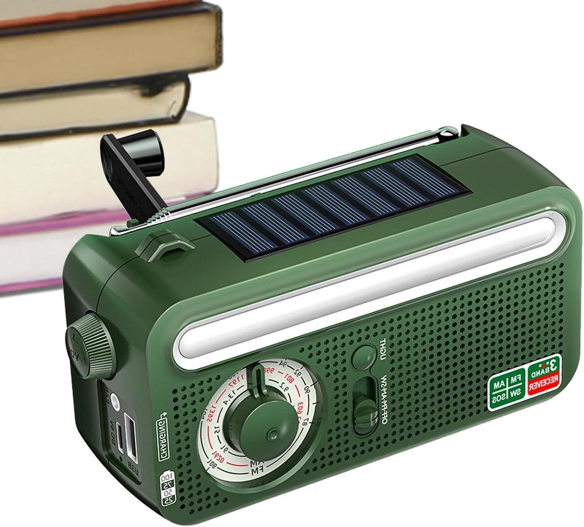 Draagbare Radio - Noodradio Zaklamp - Outdoor Activiteiten - Meerdere Energiebronnen - Compact Formaat - Zwart