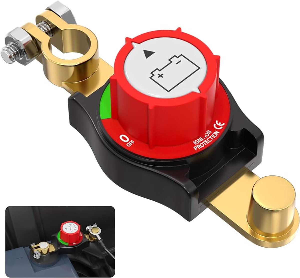 Batterijscheidingsschakelaar 12 V 24 V 48 V, ON-OFF batterijhoofdschakelaar, batterijschakelaar 12 V scheidingsschakelaar, batterijscheidingsschakelaar voor auto, vrachtwagen, boot, jacht
