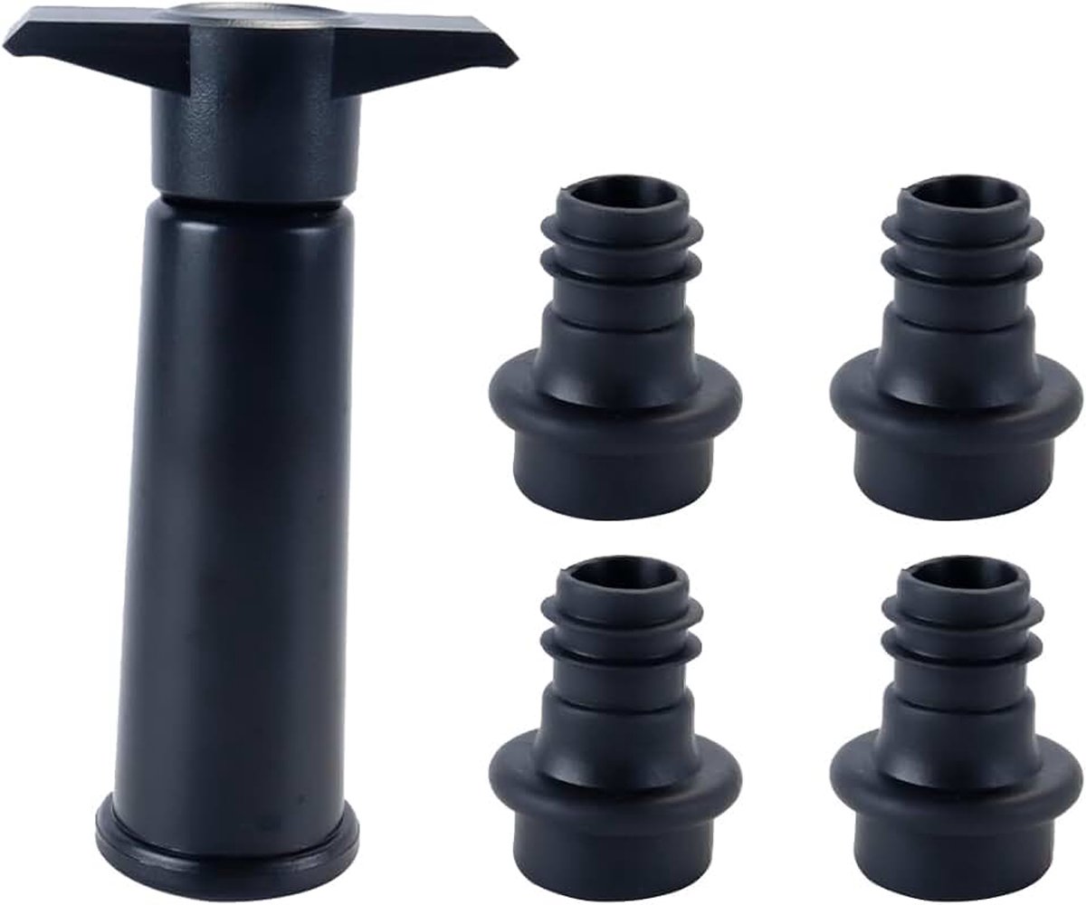 Saver-pomp met 4 vacuümstoppers, herbruikbare siliconen conserveermiddel voor een optimale houdbaarheid, flessenstoppers (bier, champagne, mousserende wijn)