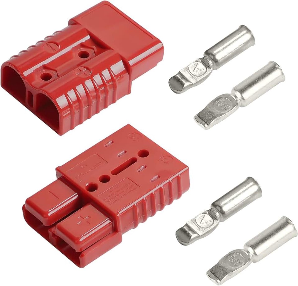 Efuturetime Anderson Stekker 175A, batterijaansluiting 175A 600V, batterij snelscheidingsstekker, hoogstroomstekker voor auto's, caravans, boten, zonne-systemen, rood