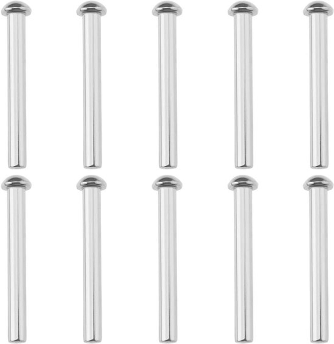 - Klinknagels - Bevestigingsmiddelen - RVS - Accessoires - Reparatie - 10 stuks - Geschikt voor Tuinieren - Zilverkleurig 304 RVS Ronde Klinknagels voor Schoppen, Vorken en Harken