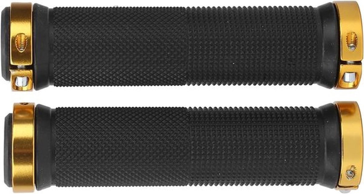 Fietsstuurgrepen - Anti-glijschuim - Lichtgewicht - Stuurhoes - Comfortabel - Heren Dames Mountainbike Stadsfiets - Rubber Handvatten - Goud - Paar - Geschikt voor alle fietsen.