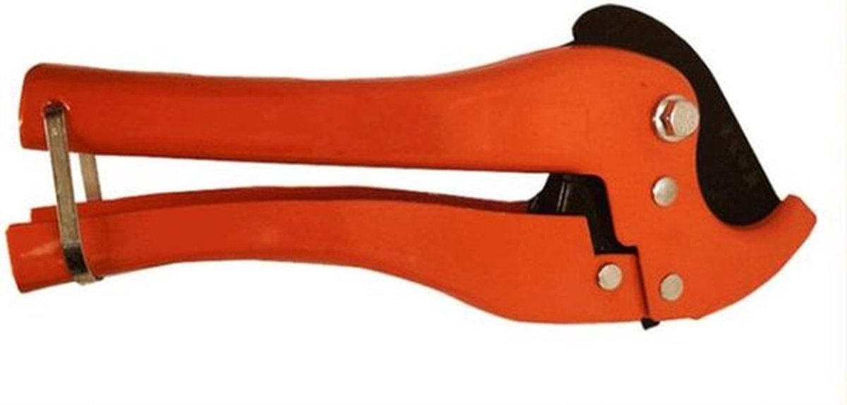 Pijpsnijder - PVC buis - Snelle ontgrendeling - Handmatig - snijder met ratchet - Loodgieter gereedschap - toebehoren - Geschikt voor verschillende buisdiameters - Rood.