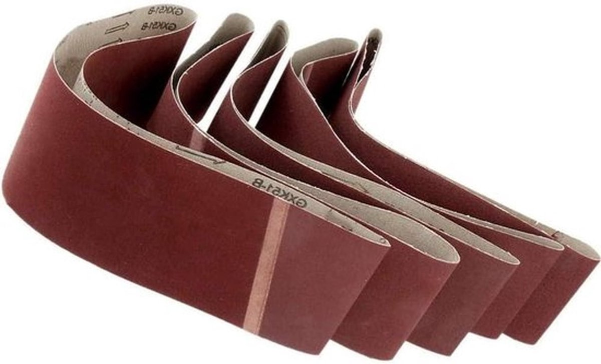- Doek Schuren Riemen - 5 Pack - 50mm x 686mm - 150 Grit - Schuren Papier - Geschikt voor Schuren - Rood