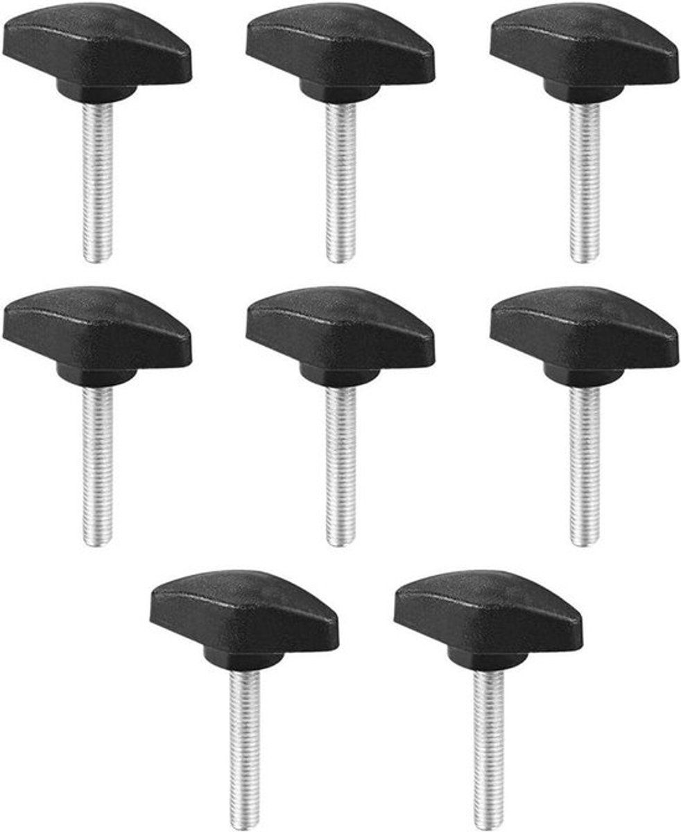 10-delige Ster Schroeven met Ster Handvat en Mannelijke Draad - Set van 10 stuks, T-Vorm, M5 x 25mm