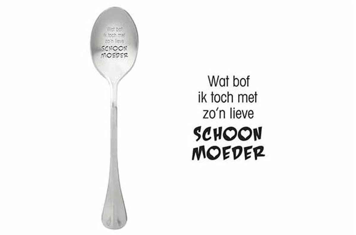 One Message Spoon Set6 Wat Bof Ik Toch Met Zo N Lieve Schoonmoeder