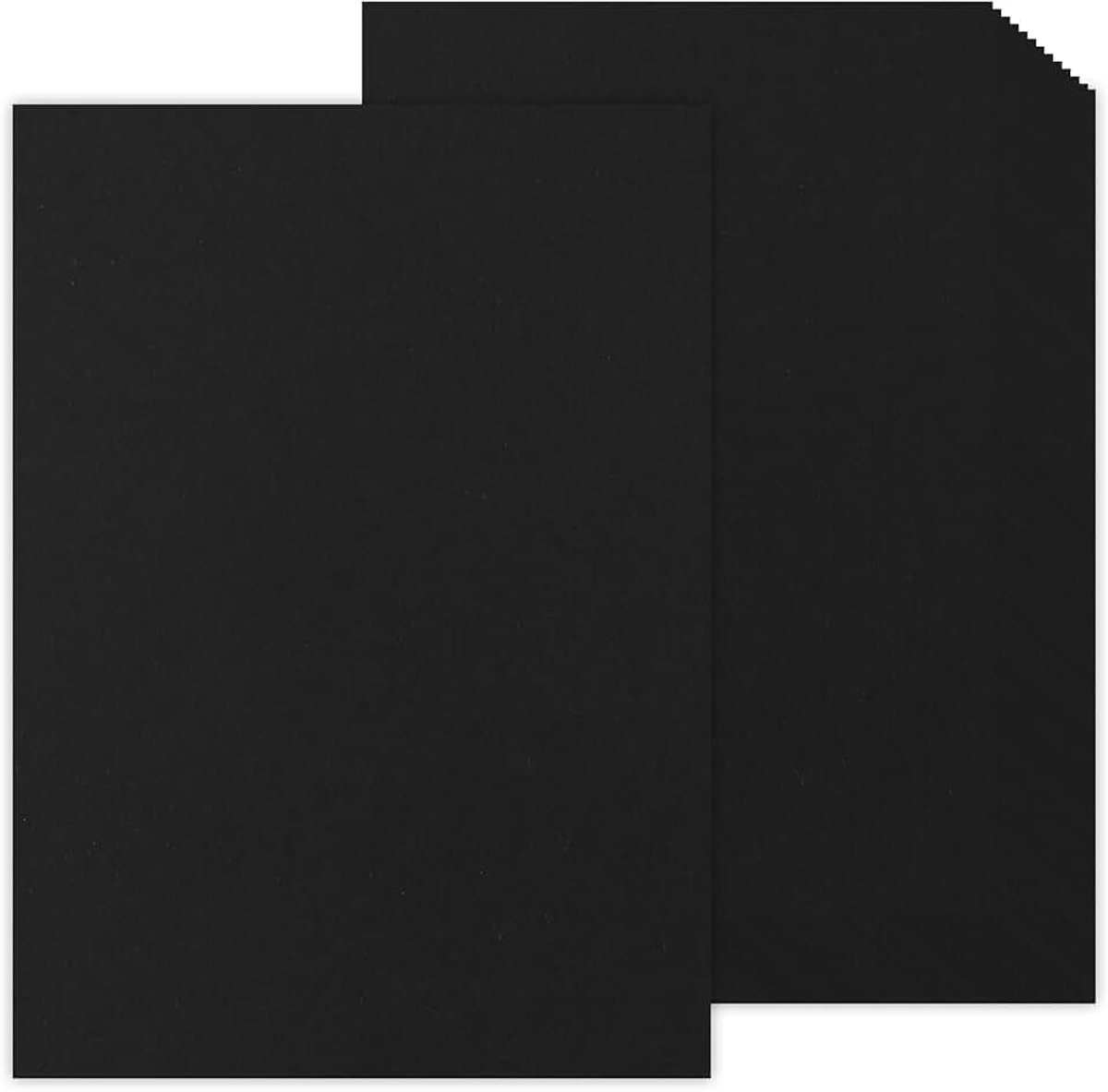 50 vellen A4,250 g/m² papier, geschikt voor het afdrukken van menukaarten, uitnodigingen, trouwkaarten en handgemaakte creatieve doe-het-zelf projecten (zwart)