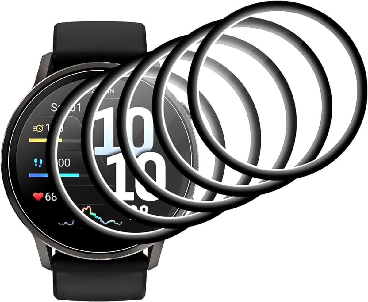 6 stuks displaybescherming voor Garmin Venu 4 45 mm, flexibele volledige afdekking beschermfolie voor Venu 4 45 mm, anti-kras HD transparante folie