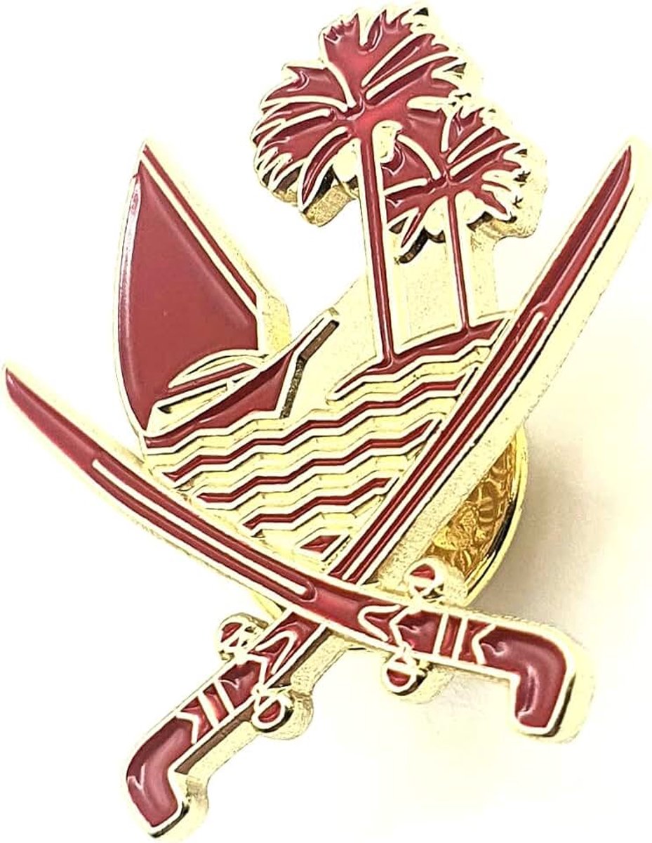 Embleem van Qatar Qatari Midden-Oosten Metalen Land Vlag Pin Badge, Metaal