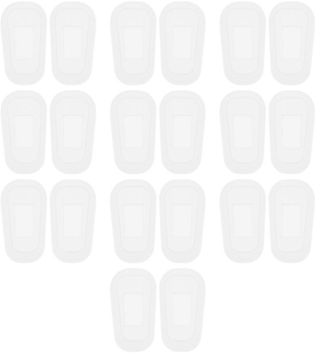 - Siliconen Neus Pads - Verbeterd Comfort - 10 Paar - Ondersteuning - Voor Brillen - Ideaal voor dagelijks gebruik - Transparant