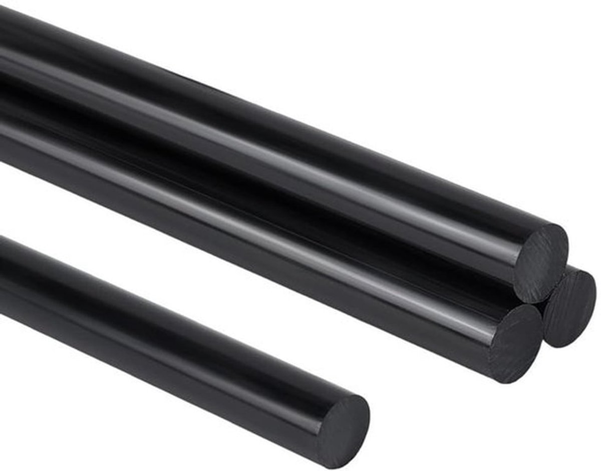Ronde Plastic Staaf | 4 stuks | 12,5 mm Diameter | 30 cm | Zwarte Steunstangen | Ambachten & Ponsen | Niet-Markerende Uitbreiding