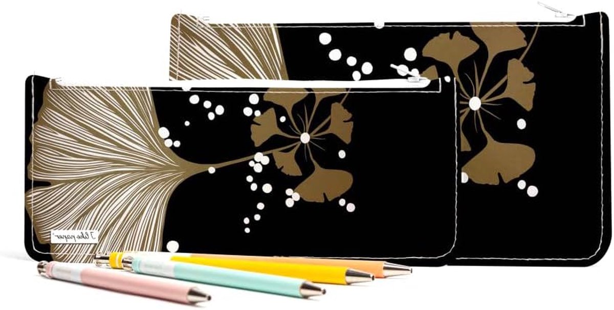 Pennenetui - Etui pennendoosje - Bureau organizer - Scheurbestendig waterafstotend - 21 x 8.8 x 12 cm - Ginko