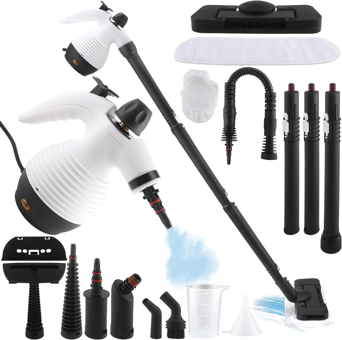 Stoomreiniger - Handstomer Vloer - Hygiënisch Huis - 2-in-1 Ontwerp - 350 ml - Wit