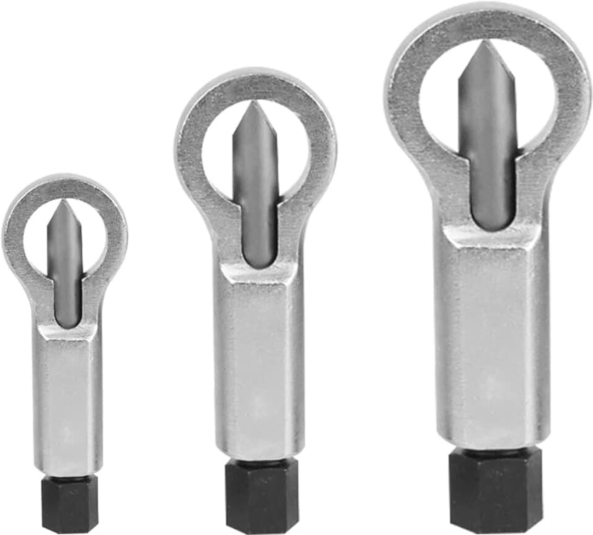 3 STKS Moer Splitter Breaker Extractor Remover Tool Verwijderen Cutter Tool Voor Remover Beschadigde Moer 9-12mm/12-16mm/16-22mm
