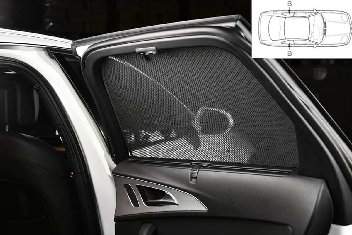 Car Shades (achterportieren) compatibel met Mercedes E-Klasse W213 Station 2016-2023 (2-delig) Pasklare Auto Zonwering