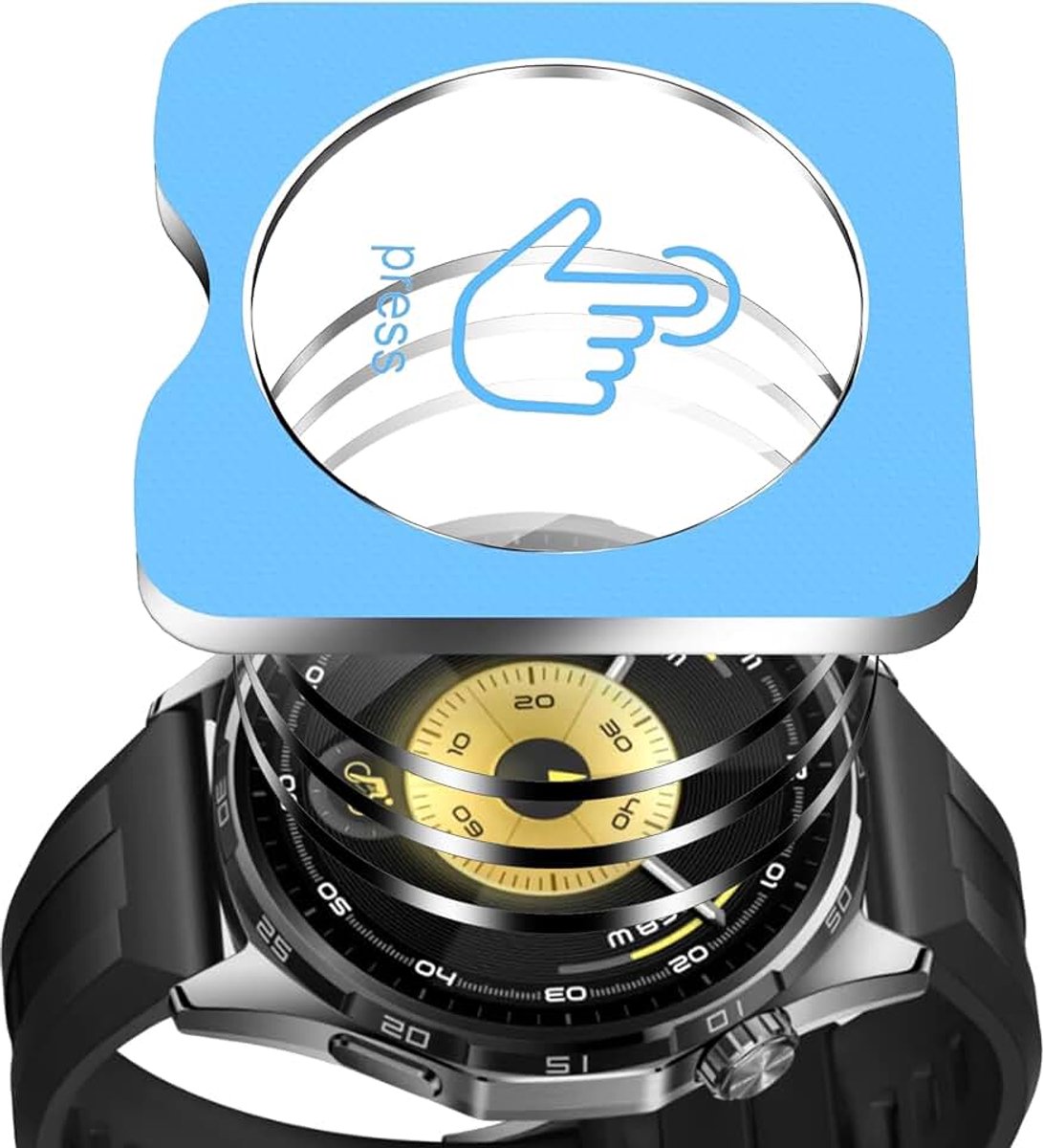 ZZjoOoj Beschermfolie voor Huawei Watch GT 6 46 mm, 3 stuks, beschermglas, krasbestendig, hoge helderheid, displaybeschermfolie, accessoire voor Huawei Watch GT 6 46 mm