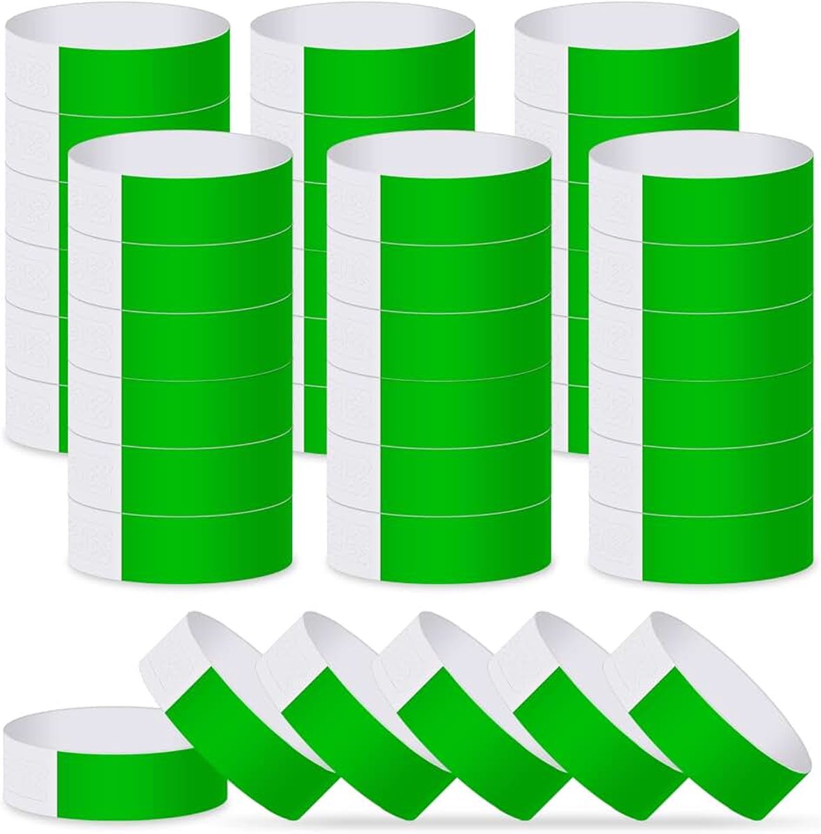 Event Polsbandjes 400 stuks neon papieren polsbandjes voor evenementen groene partij polsbandjes bulk armbanden waterdichte papieren armbanden polsbandjes voor clubs lichtgewicht concert
