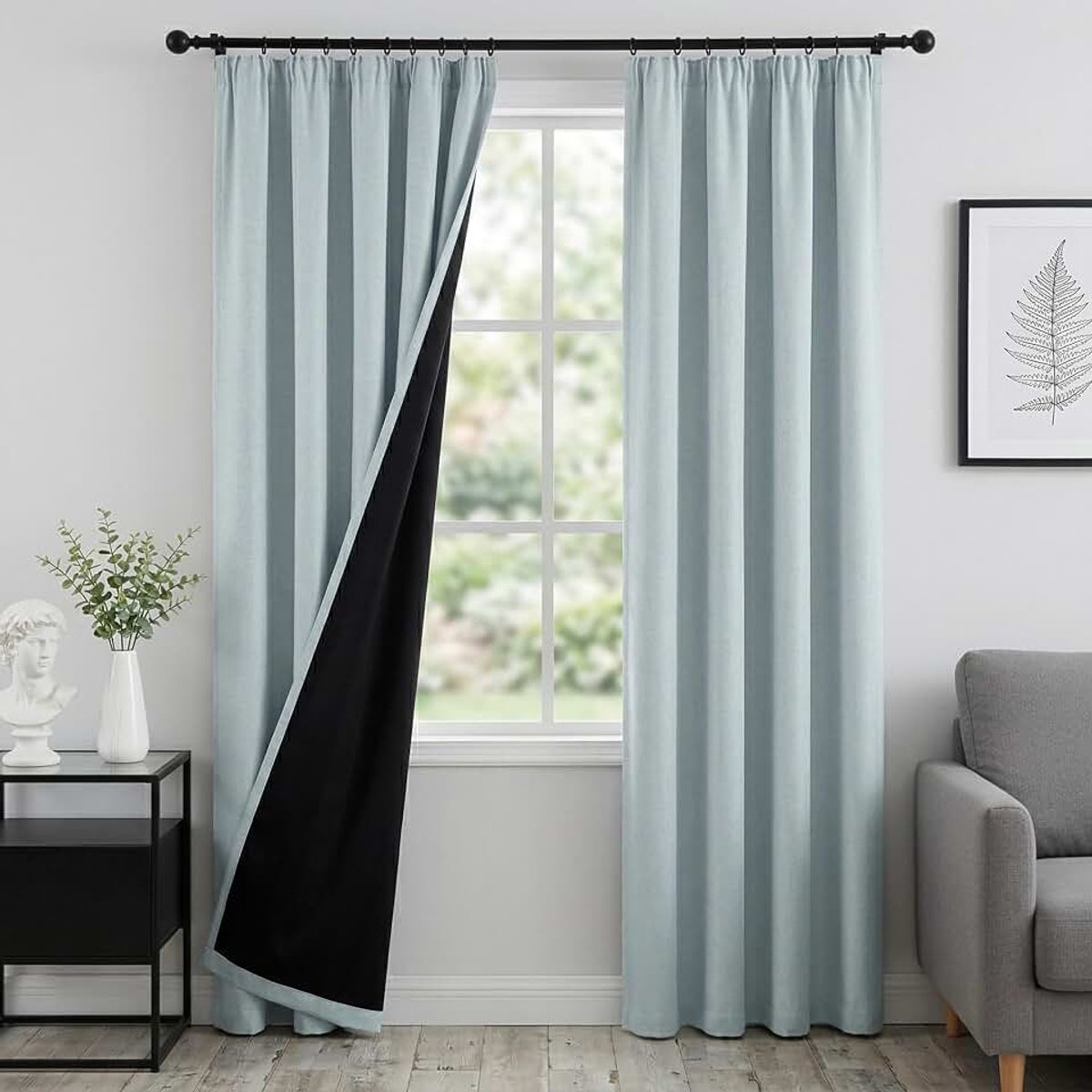 Verduistering H214xB132cm (2-pack, Lichtgrijs)