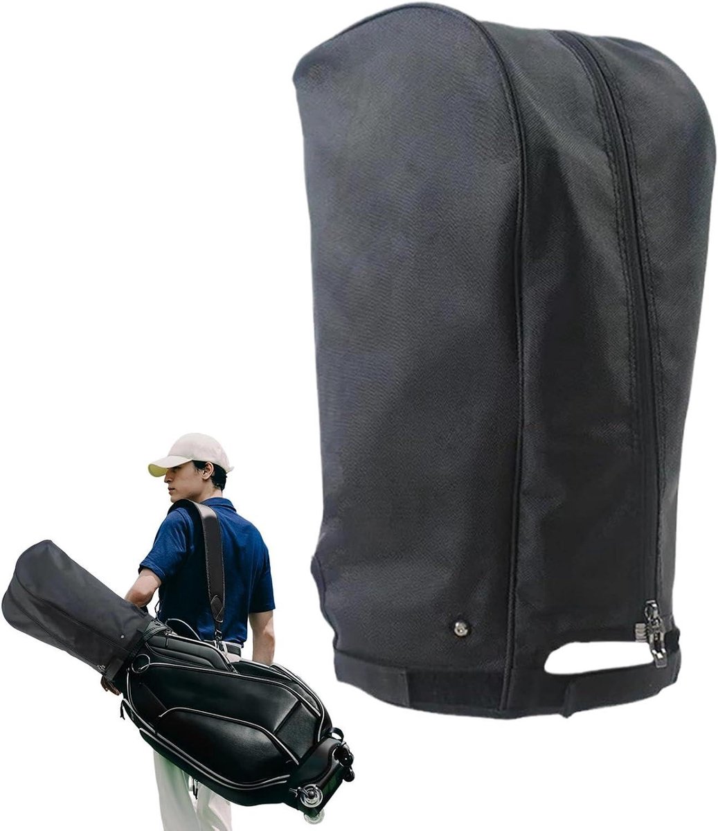 Golftas Regenhoes - Club Beschermer - Golfuitrusting Beschermen - Lichtgewicht Draagbaar - 20x50x33 cm - Zwart