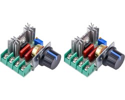 Toerentalregelaar, Aideepen 2000 W, 50-220 V AC motor, spanningsregelaar, motorregelaar, 25 A module, instelbare motor, toerentalregelaar, led-dimmer