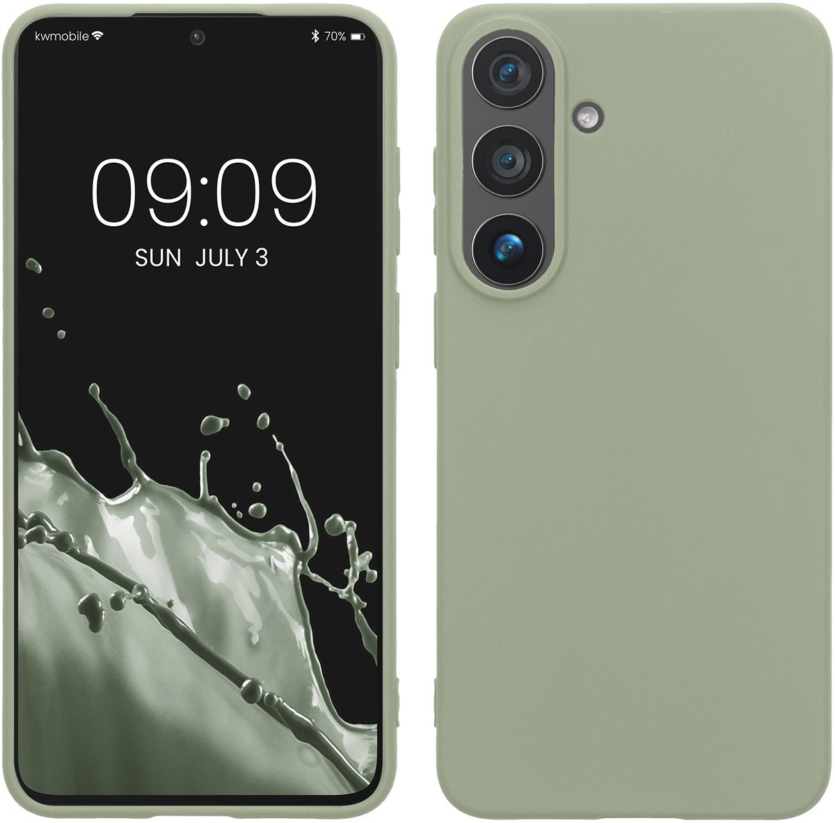 kwmobile telefoonhoesje geschikt voor Samsung Galaxy S26 FE - Hoesje voor smartphone - Back cover in grijsgroen