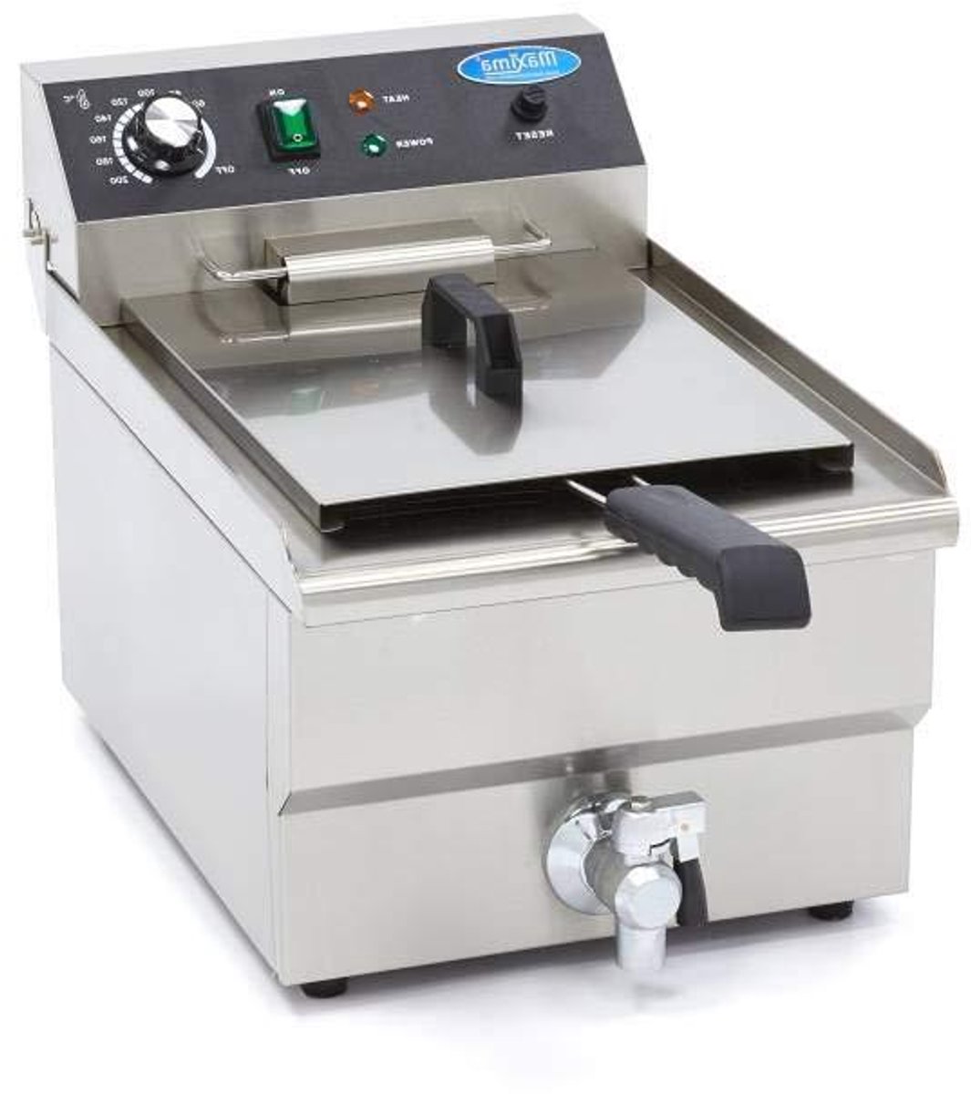 Enkele Frituurpan - Professionele Frituur - Horeca Keuken - Met Aftapkraan - 18 Liter - Metallic