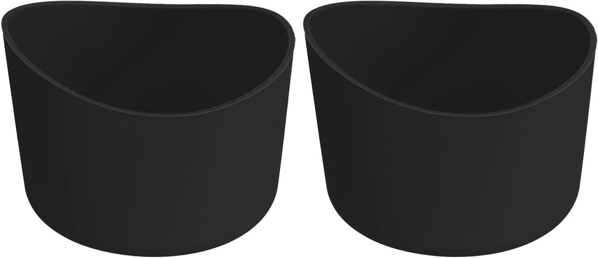 Fles Beschermhoezen - Siliconen Covers - Fles Gebruik - Antislip Bodem - 6 cm Set - Zwart
