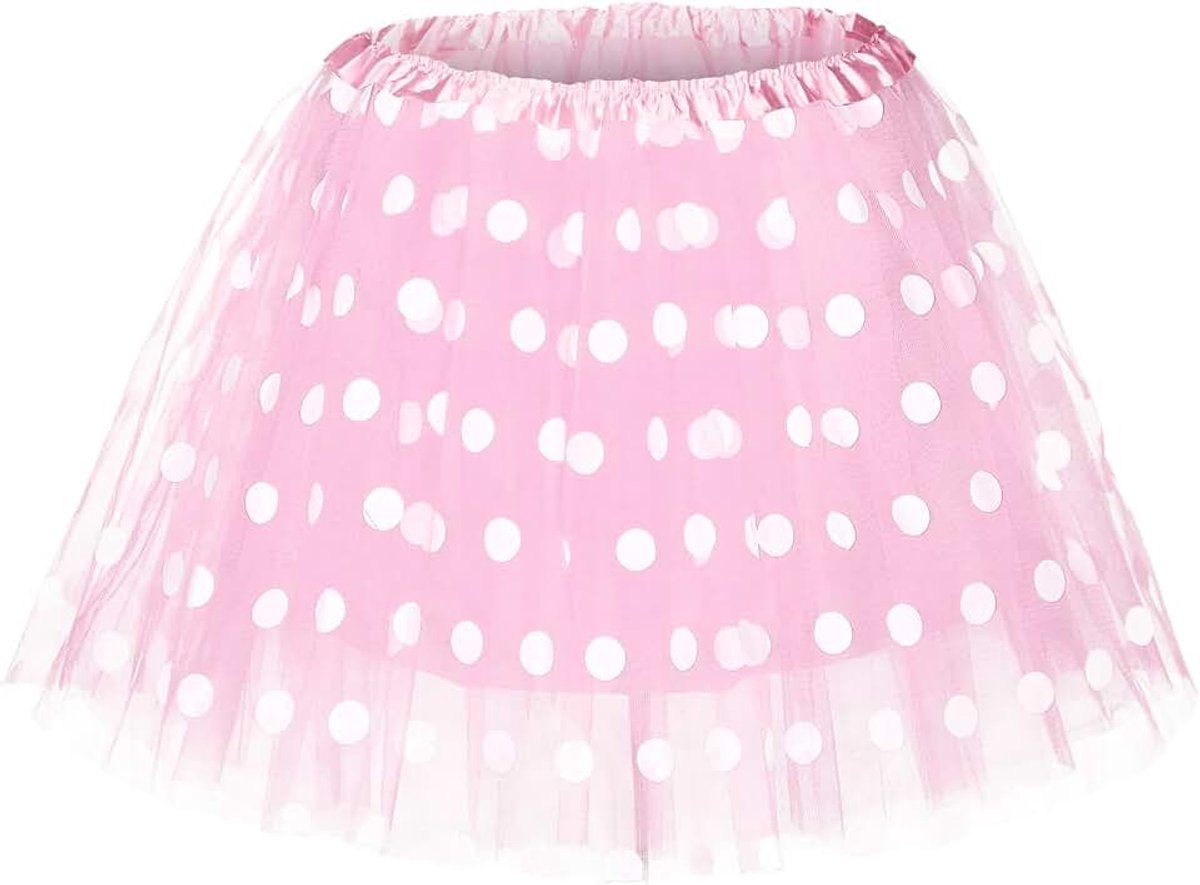 Tutu rok voor dames, carnavalskostuum, tutu met stippen van tule met lagen, balletrok, accessoires voor feestjes, verjaardag, Kerstmis, jaren 80, cosplay
