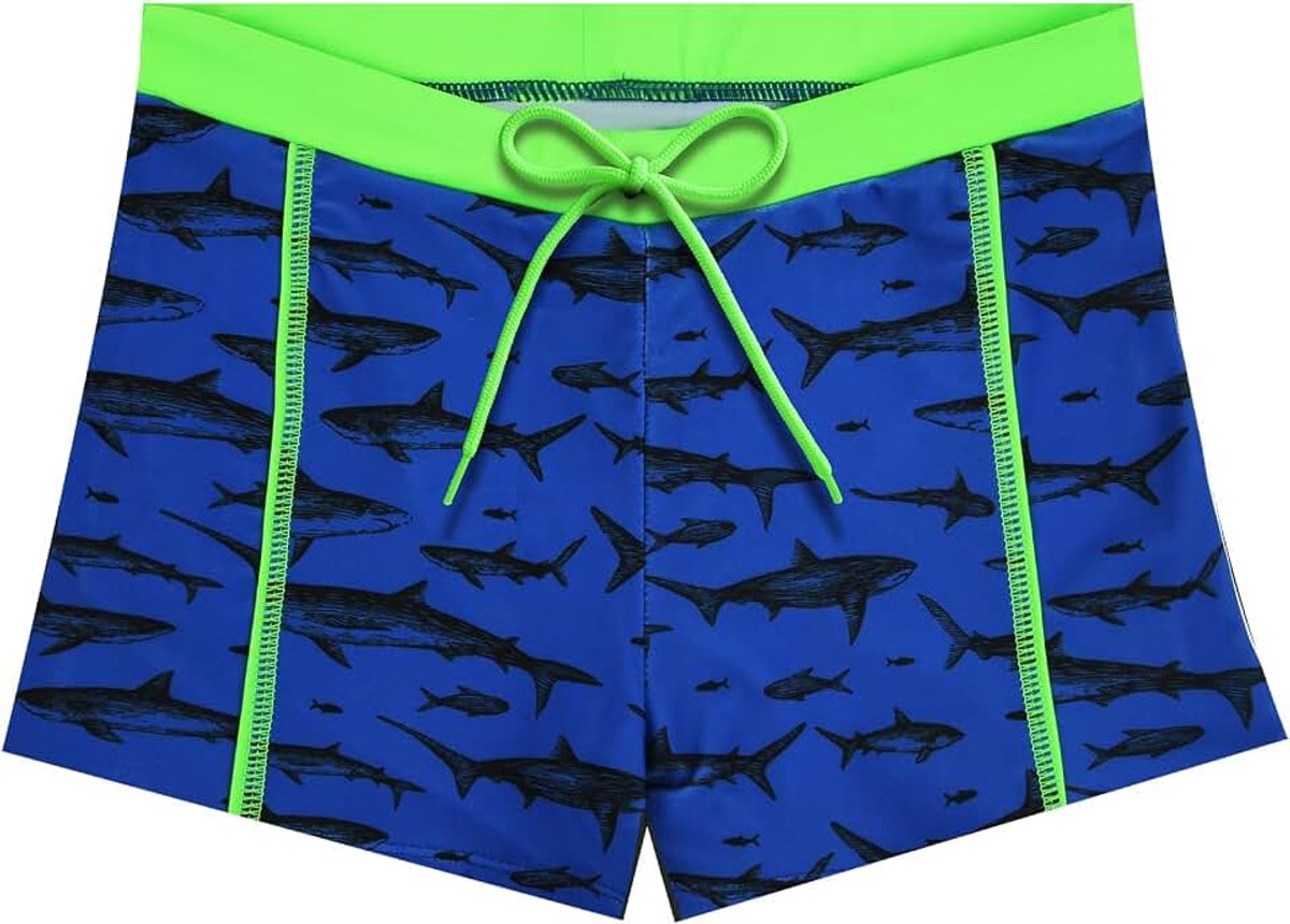 Zwemshorts Badmode Jongens Hipster Boxershorts met Verstelbaar Trekkoord Snel Drogende Zwemboxer Zwembroek voor Kinderen met Gevoerde Elastische Tailleband
